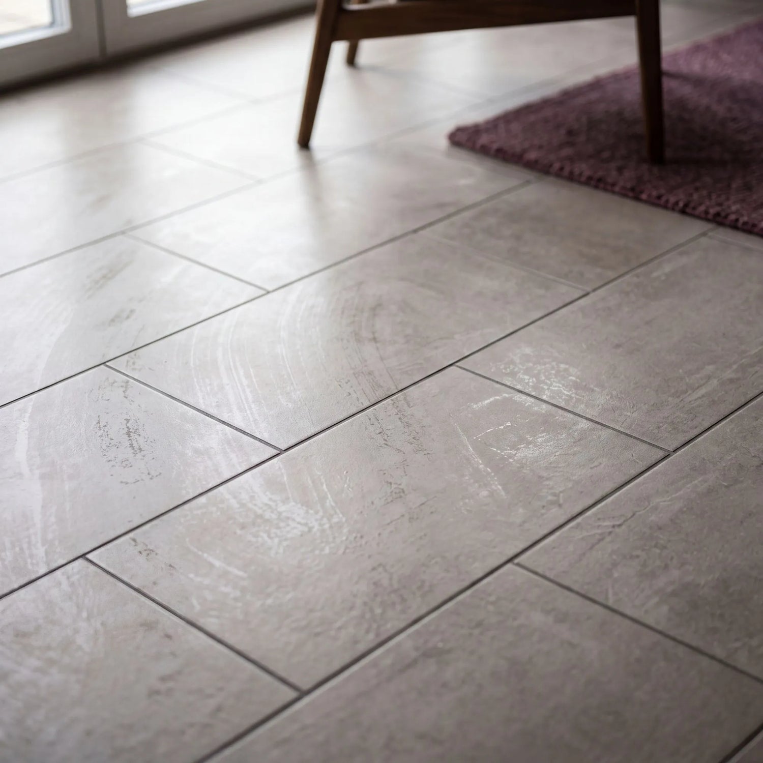 Carrelage qui garde des traces