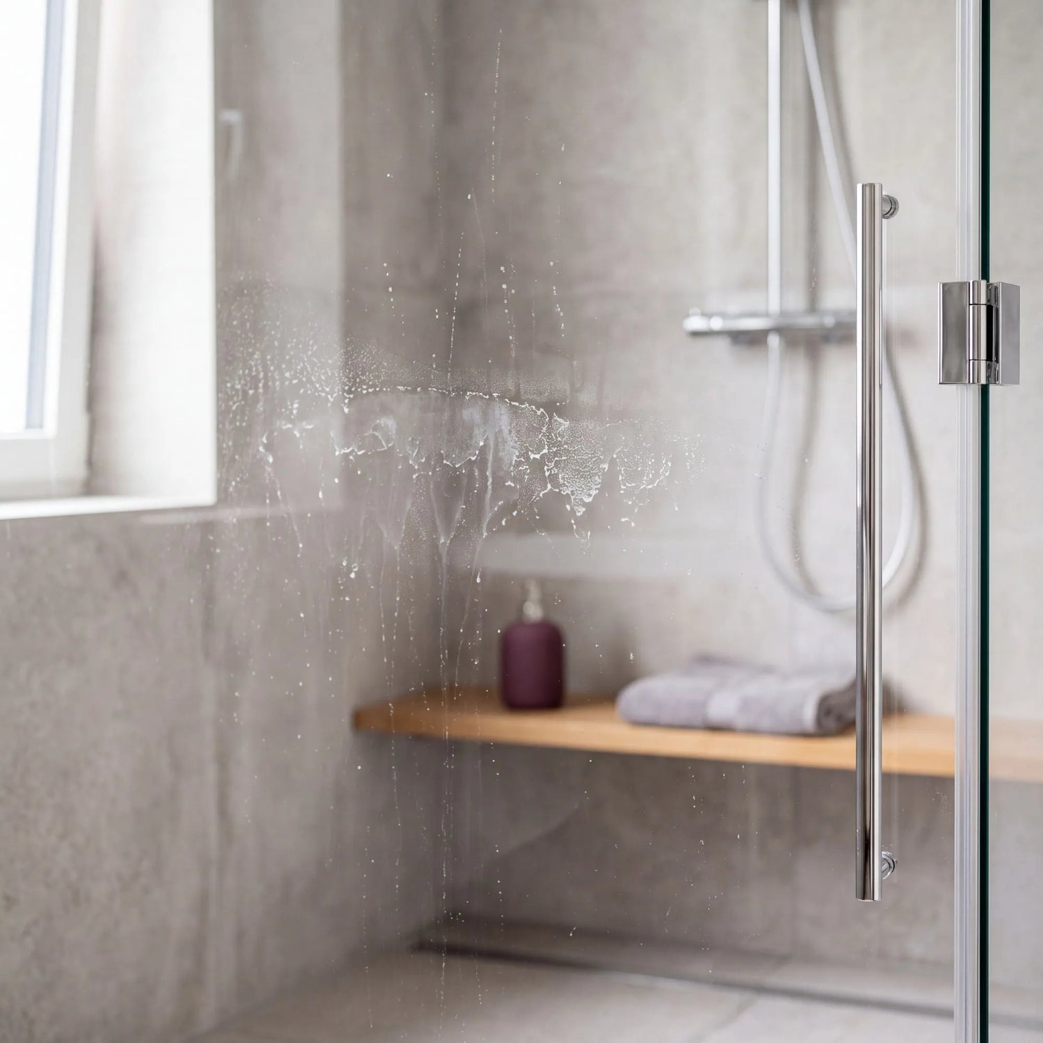 Calcaire paroi de douche