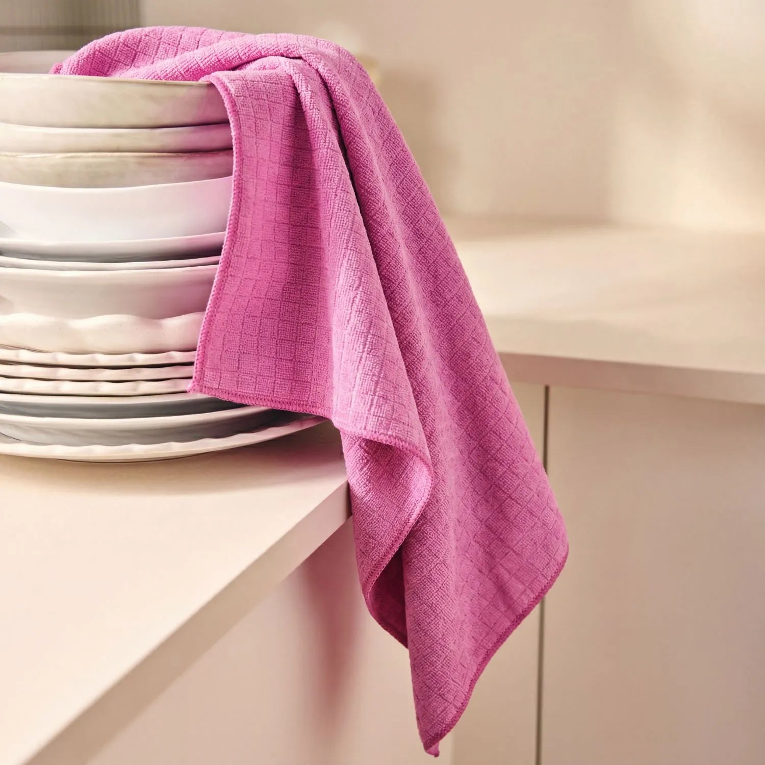 Torchon Vaisselle Rose